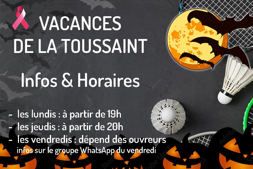 Infos & Horaires vacances de la Toussaint 2025